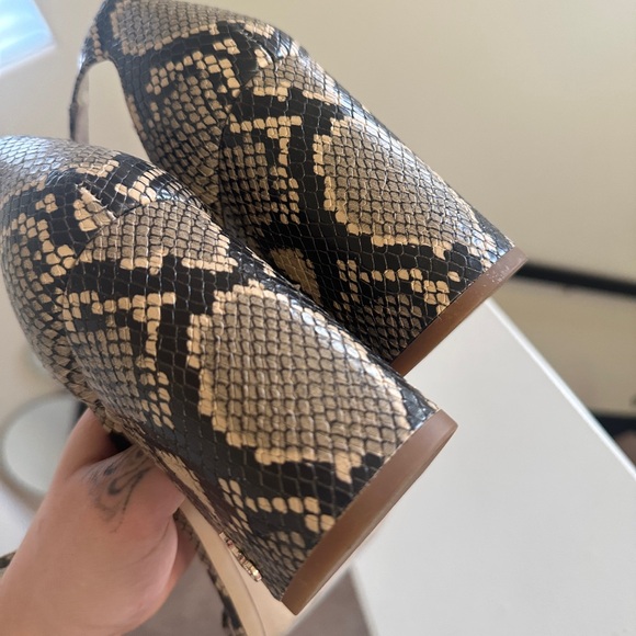 Sam Edelman Daniella Snakeskin block heel size 10 - Picture 3 of 9